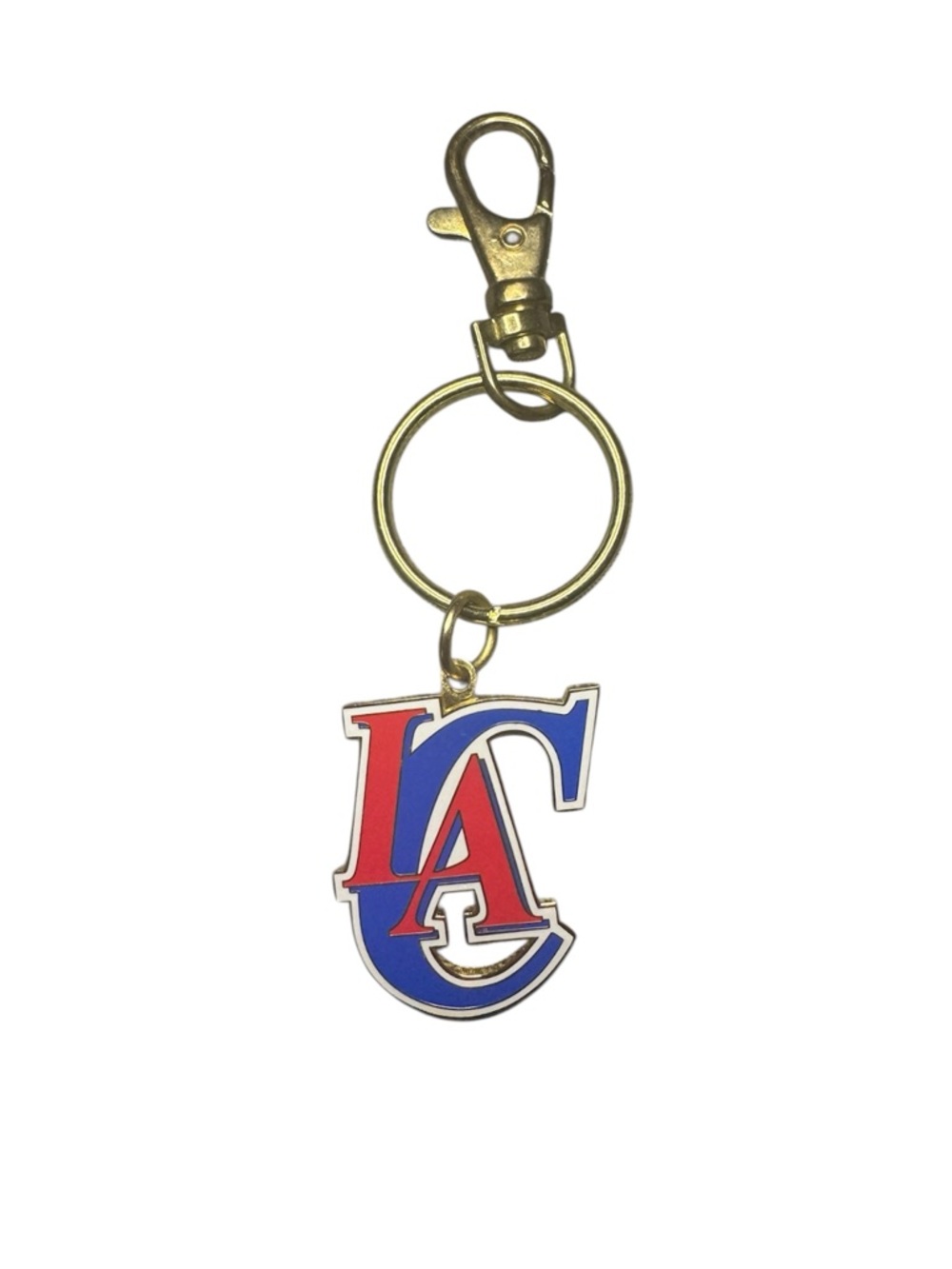 LA Clippers Gold Metal Keychain LAC Charm